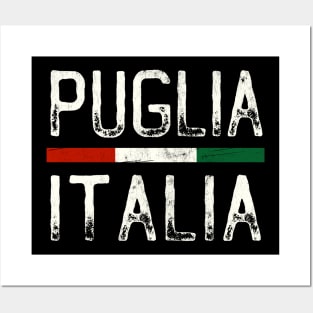 Puglia, Italia - Vintage Style Typography Design Posters and Art